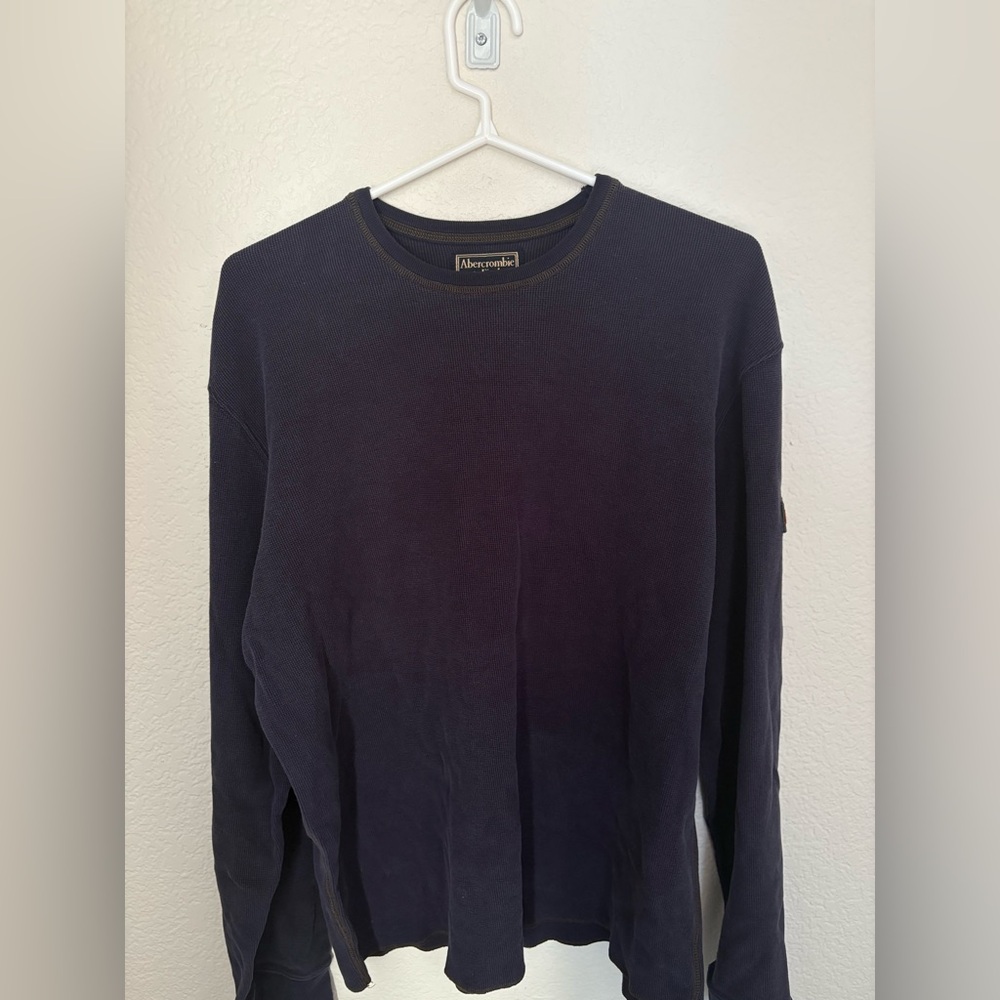 Abercrombie & Fitch Dark Blue Textured Top
